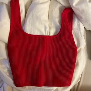 Red Aritzia Babaton Crop Top - Size XS [WORN ONCE]